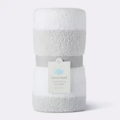 Chenille Stripe Baby Blanket - Gray And White Stripes - Cloud Island™ -Cloud Island™ GUEST 0324882f 509f 4a9b ba22 358ea19cbf70