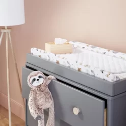 Cloud Island™ 15 Changing Pad Liner White With Gray Edge - Cloud Island™ 3pk