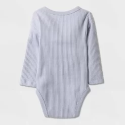 Baby Boys' 3pk Side Snap Long Sleeve Bodysuit - Cloud Island™ Gray