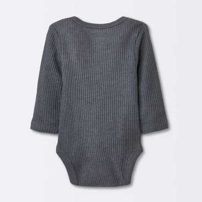 Baby 3pk Waffle Long Sleeve Bodysuit - Cloud Island™ Orange 1 Baby 3pk Waffle Long Sleeve Bodysuit - Cloud Island™ Orange
