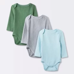 Baby 3pk Long Sleeve Waffle Bodysuit - Cloud Island™ Green 7 Baby 3pk Long Sleeve Waffle Bodysuit - Cloud Island™ Green -Cloud Island™ GUEST 626a23c7 fc27 457d bd2d c3218dcbb939