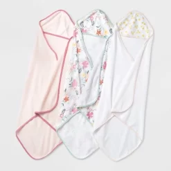 Baby Girls' 3pk Floral Meadow Hooded Towel - Cloud Island™ -Cloud Island™ GUEST 8cd13f38 d391 49f3 a5cb 062e8a119962
