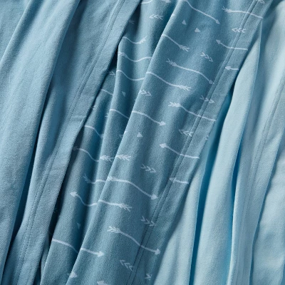 Jersey Swaddle Baby Blanket - Blue - 3pk - Cloud Island™ 2 Jersey Swaddle Baby Blanket - Blue - 3pk - Cloud Island™ - Image 2