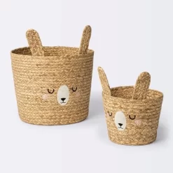 Braided Water Hyacinth Medium Round Storage Basket - Rabbit - Cloud Island™ -Cloud Island™ GUEST a5d9b501 e874 4e24 abfc c6e9b2eecec0