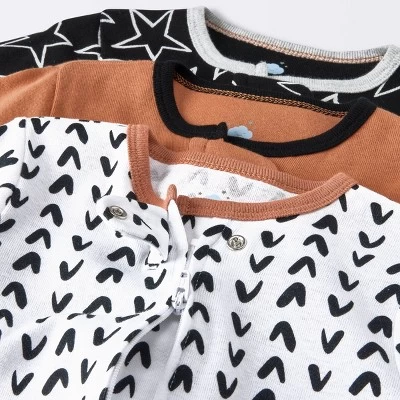 Baby 3pk Tight Fit Zip-Up Sleep N' Play - Cloud Island™ Black 2 Baby 3pk Tight Fit Zip-Up Sleep N' Play - Cloud Island™ Black - Image 2