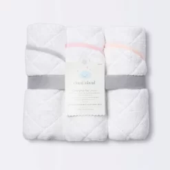 Changing Pad Liner White With Pink Edge - Cloud Island™ 3pk -Cloud Island™ GUEST c0980ab8 a3f7 4465 9bf4 4a9997cb13de
