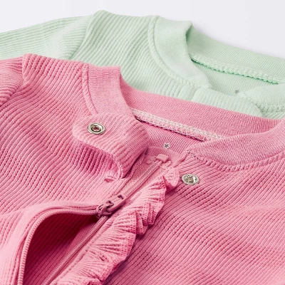 Baby 2pc Waffle Sleep N' Play - Cloud Island™ Pink 2 Baby 2pc Waffle Sleep N' Play - Cloud Island™ Pink - Image 2