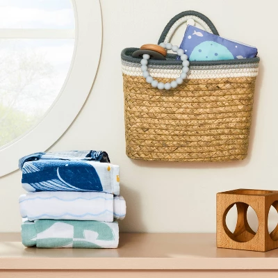 Muslin Swaddle Blanket - White/Blue - 3pk - Cloud Island™ 1 Muslin Swaddle Blanket - White/Blue - 3pk - Cloud Island™